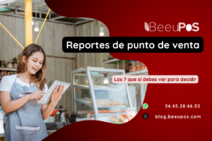 Reportes de punto de venta: dueña de negocio revisando sus reportes en tablet
