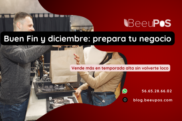 Dueño de tienda entrega bolsas de compra a una clienta en el mostrador.